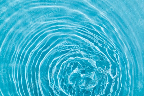 Preview: drops on water with circles on a blue background