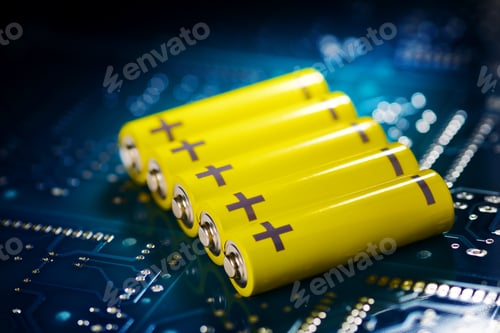 Preview: Yellow mignon battery