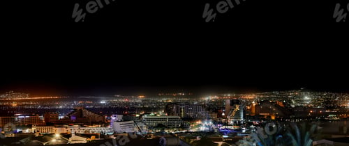 Preview: Panorama of the city of Eilat at night.