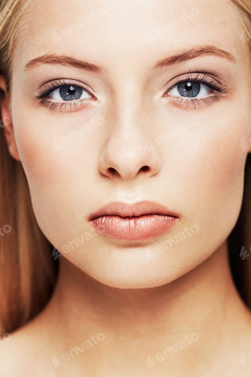 Preview: Her beauty is all natural. Portrait of a beautiful young woman in the studio.