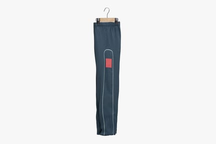 Preview: Casual Sport Pants - Blue Fabric, Red Accent