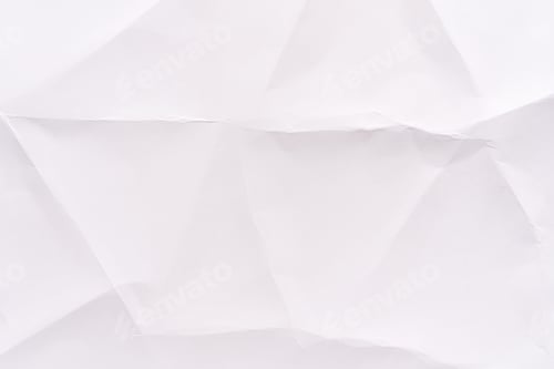 Preview: Crumpled white paper texture with folded abstract design for creative backgrounds