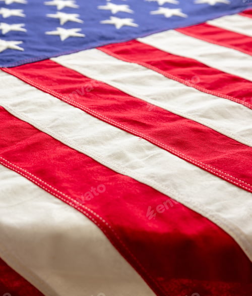 Preview: USA flag, US of America sign symbol background, closeup view