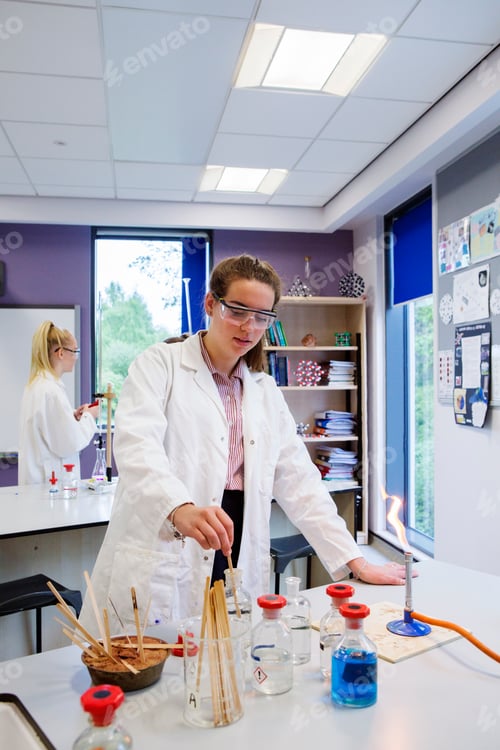 Preview: Students working in chemistry lab