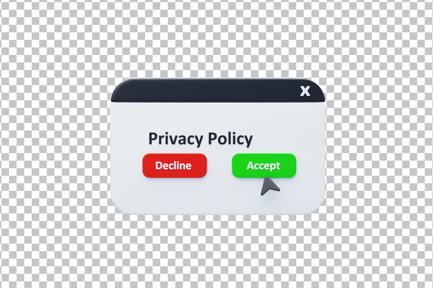 Preview: Privacy Policy Accept Refuse 3D Icon