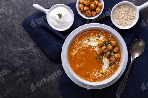 Preview: Pumpkin soup with chickpeas