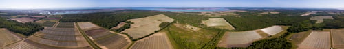 Preview: 360 degree panorama of farms in South Carolina, USA.