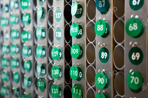 Preview: Green repeated numbers on a wall