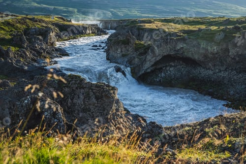 Preview: Geitafoss waterfall near Godafoss waterfall in Iceland