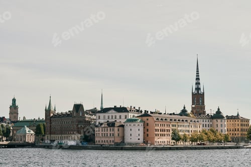 Preview: Stockholm skyline with church spires, Stockholm, Sweden