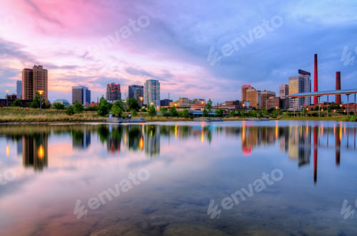 Preview: Birmingham, Alabama Downtown Skyline.