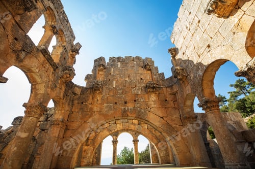 Preview: A view from the Ancient Alahan Monastery in Mut, Mersin, Turkey