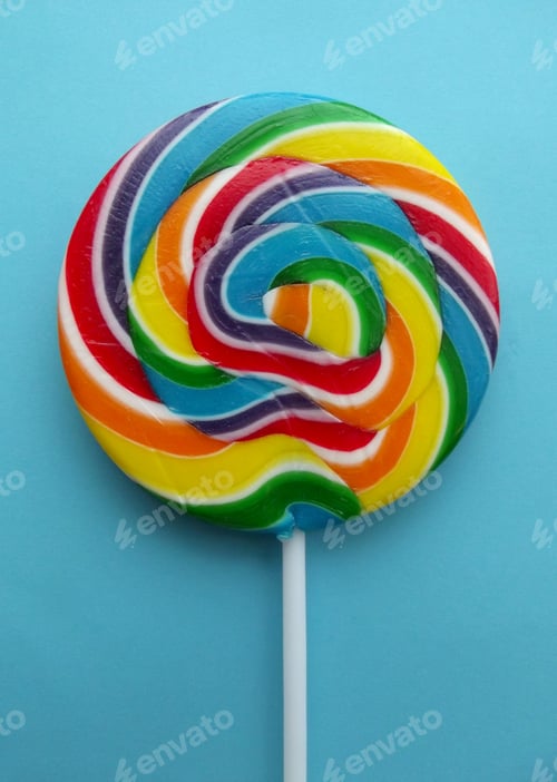 Preview: Lollipop on a blue background