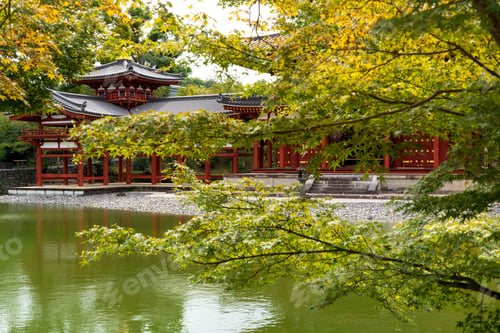 Preview: Byōdō-in Temple in Uji, Kyoto, a UNESCO Heritage Site, featuring the iconic Phoenix Hall