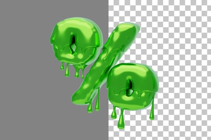 Preview: Slime Percent Sign 3D Icon