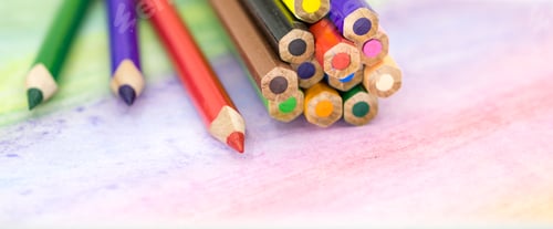 Preview: Large colored pencils close-up