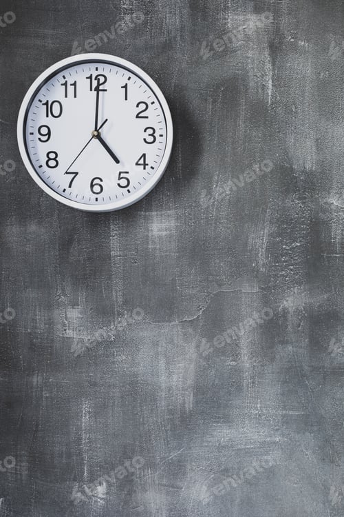 Preview: clock at wall background surface