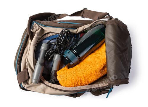 Preview: Sports bag with sports equipment