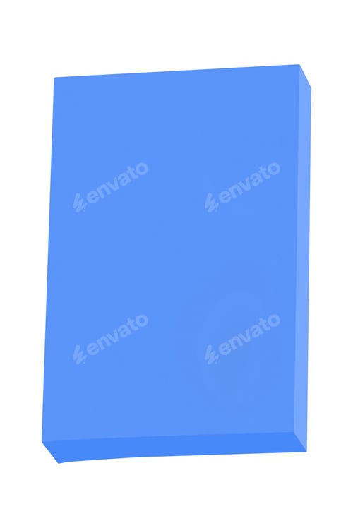 Preview: blue sticky note isolated on white