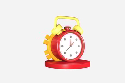 Preview: 3D Round Analog Wall Mounted Industrial Factory Clock Icon