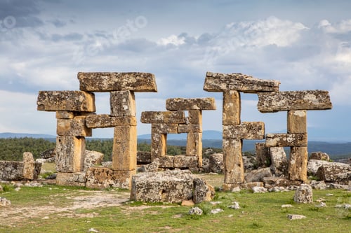 Preview: Blaundus ruins in Ulubey district of Usak. Ancient city ruins of the Roman Empire. Usak, Turkey.