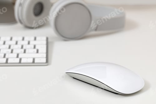 Preview: Keyboard and mouse on a white