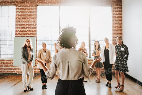 Preview: Businesswoman in a business conference