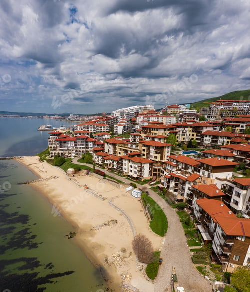 Preview: Aerial view to a sea resort St. Vlas