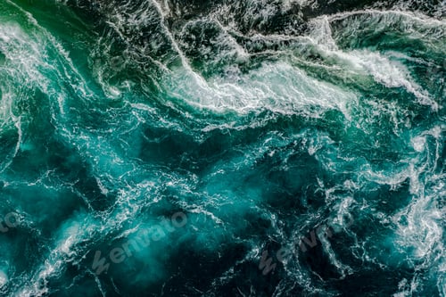 Preview: Waves of water of the river and the sea meet each
