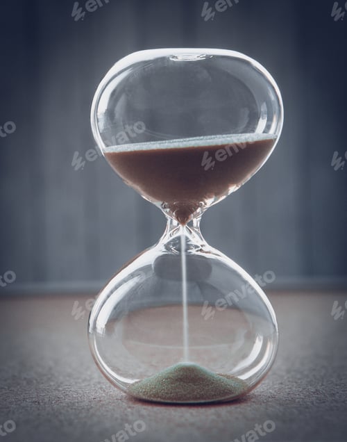 Preview: Hourglass on blur background