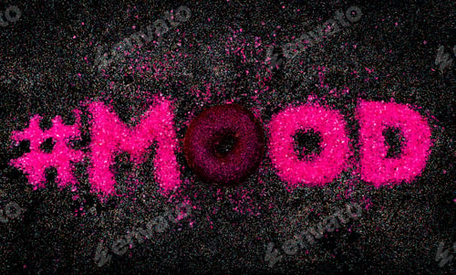 Preview: Hashtag Glitter Text Sweet Mood Minimal Design Glamour Donut