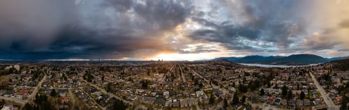 Preview: Modern City Suburban Neighborhood. Burnaby, Vancouver, BC, Canada