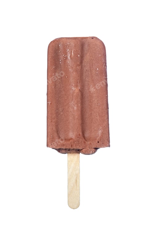 Preview: Fudge popsicle isolated on white