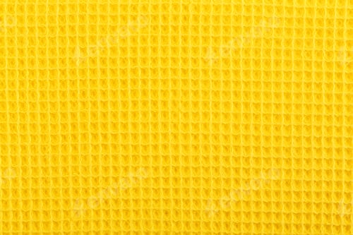 Preview: Yellow Corrugated Cotton Textile - Close Up Of Fabric Texture. Cotton Fabric Texture. Yellow
