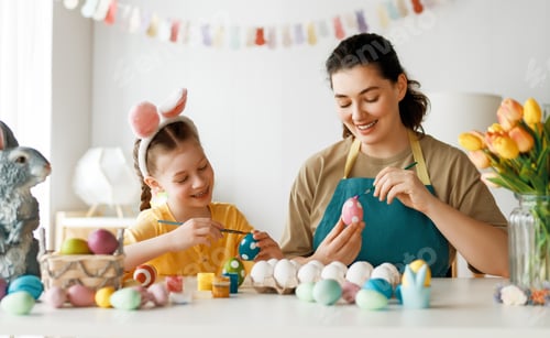 Preview: family preparing for Easter