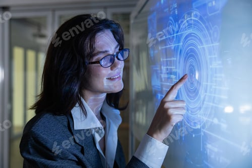 Preview: Operating Futuristic Data Interface on Touchscreen