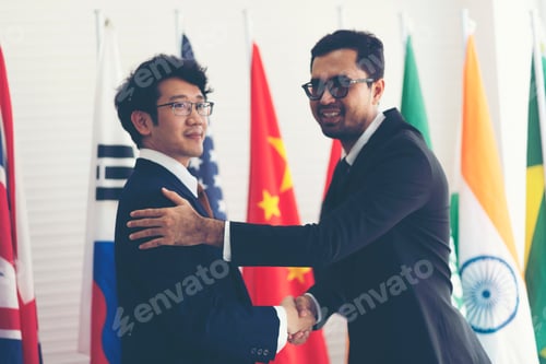 Preview: The picture shows the relationship between countries. Diplomatic relations