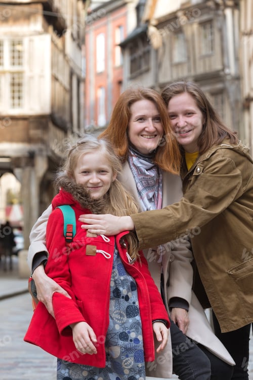Preview: happy mother and daughters