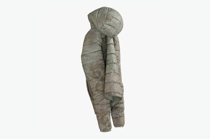 Preview: Distressed Women's Hooded Down Jacket, V3