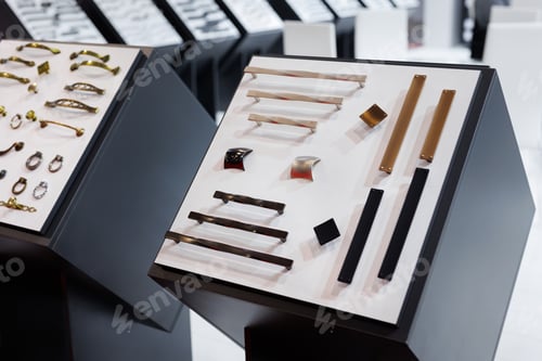 Preview: Samples of metal and stainless steel handle styles.