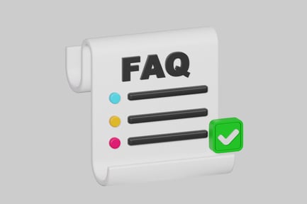 Preview: FAQ document with scroll and colored dots