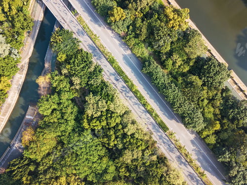 Preview: Top view of road