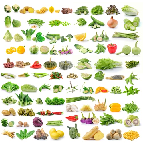 Preview: set of vegetable isolated on white background
