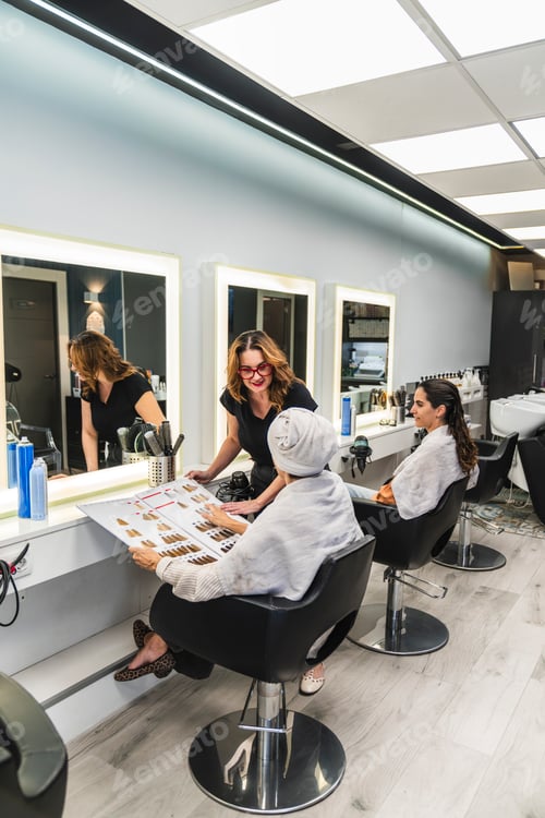Preview: Stylish Women at Modern Hair Salon