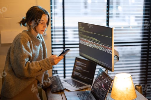 Preview: Woman works from cozy home office