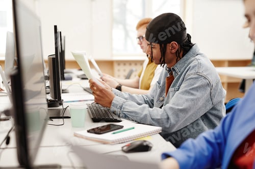 Preview: Young Black Man in Computer Lab