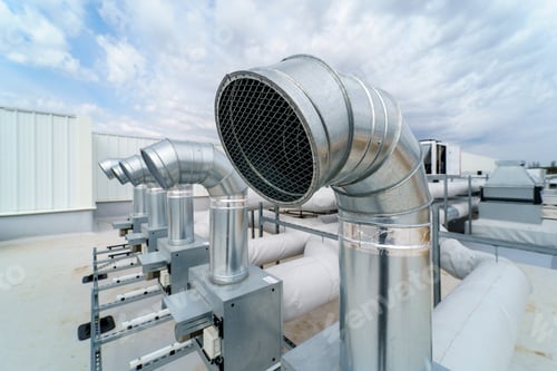 Preview: The air conditioning and ventilation system of a large industrial building