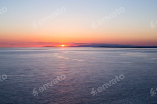 Preview: sunrise in the sea. Tropical sunset on the beach.