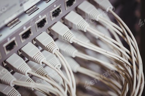 Preview: Close-Up Of Rack Mounted Server In Server Room