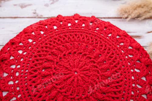 Preview: Crochet Round Cotton Cushion